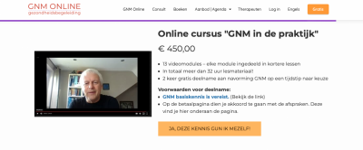 Online GNM verdiepingscursus Johan Denis